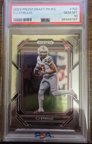 2023 Panini Prizm Draft Picks CJ Stroud Rookie Card RC #102  Texans PSA 10