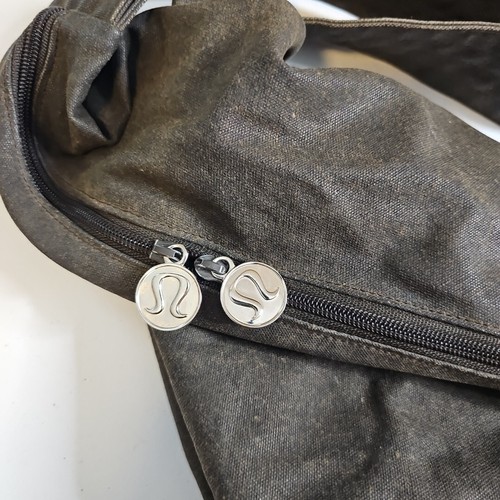 Vintage Lululemon Hobo Slouch groß braun Canvas Windel Sporttasche - Bild 7 von 11