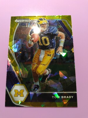 Tom Brady 2021 Panini Prizm Draft Pick Gold Cracked Ice Prizm