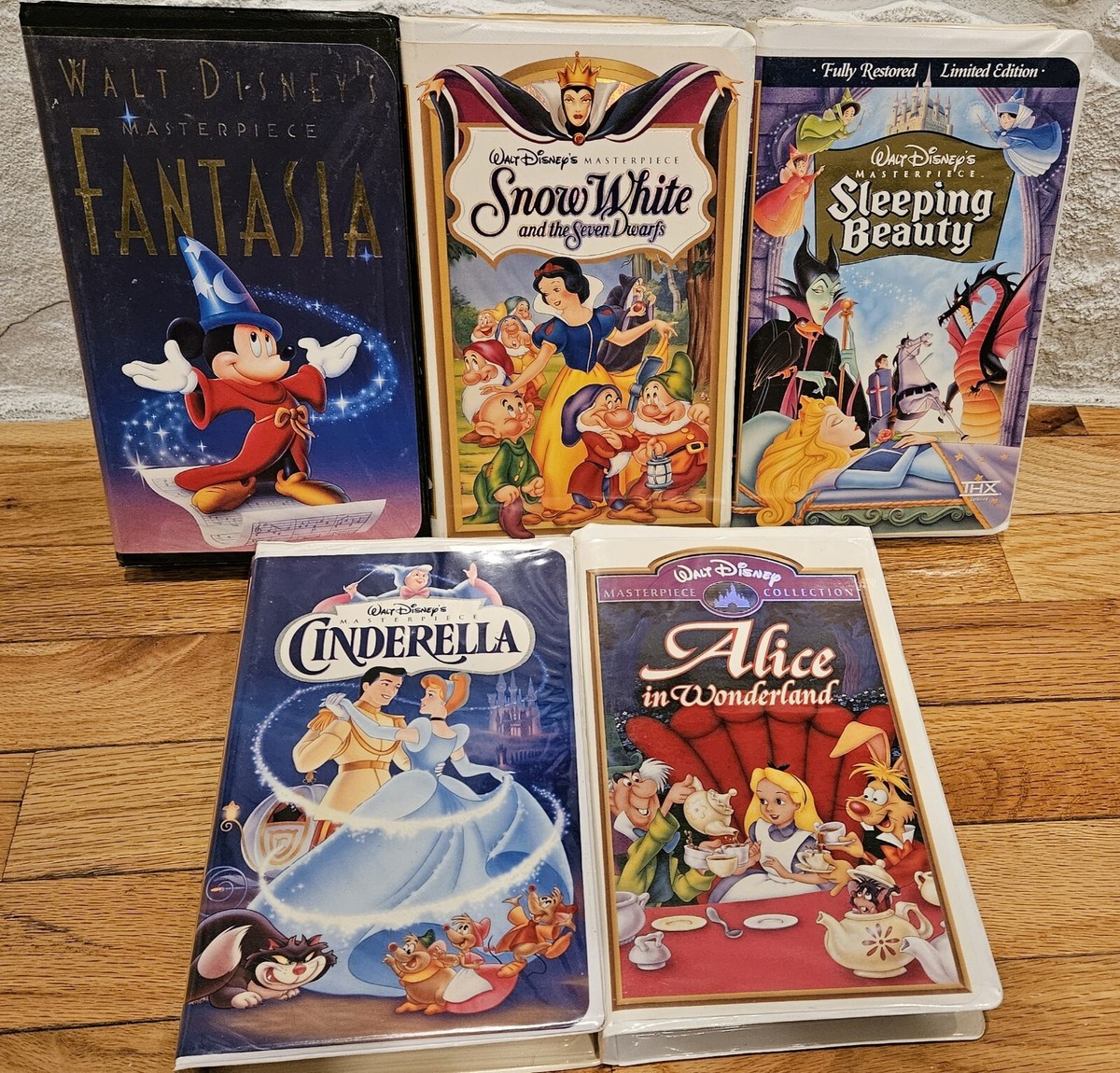 Disney Masterpiece Collection 5 VHS Lot Untested See