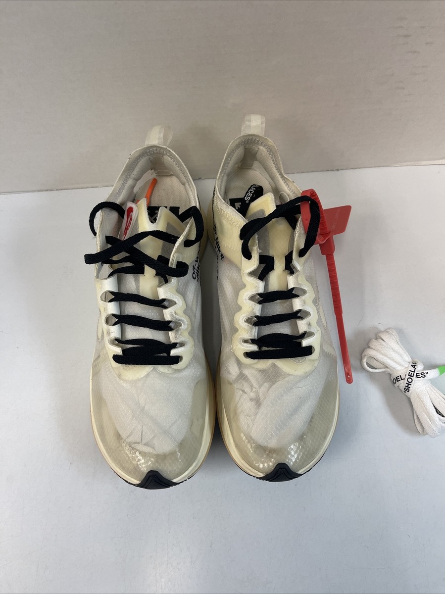 Nike Off-White x Zoom Fly SP The Ten 2017 Size 6 Used AJ4588 Nike Off-White x Zoom Fly SP The Ten 2017 Size 6 Used AJ4588