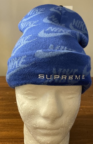 NIKE JACQUARD LOGOS BEANIE BLUE OS SS21 
