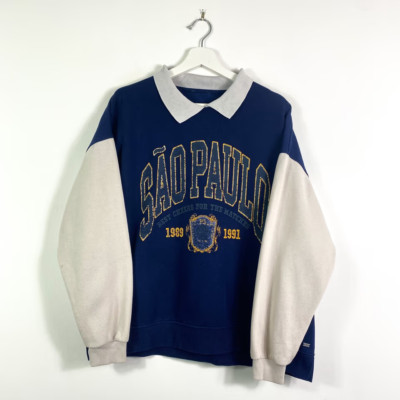 Pull & Bear São Paulo Sweater Gr.M Herren Blau Sweatshirt