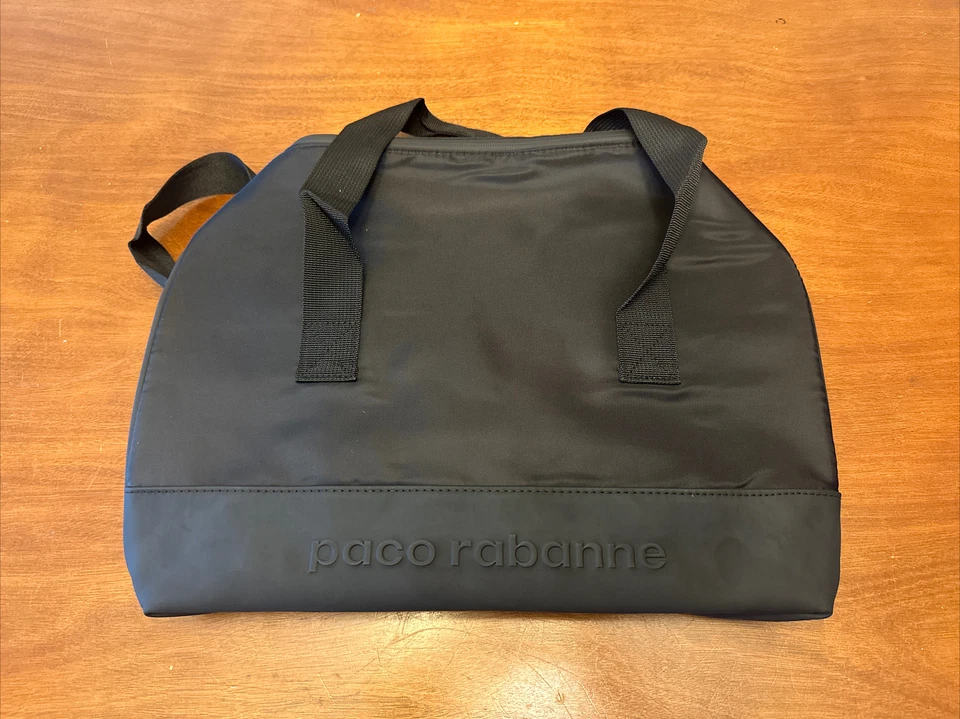 Bolso grande de mano Paco Rabanne 1 millón negro de lona para gimnasio de fin de semana 18”x9,5”x11 Foto 2 de 4