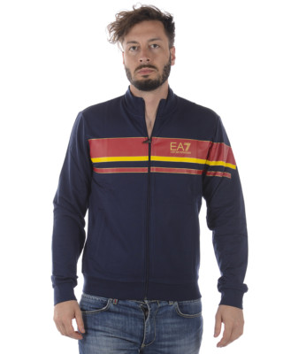 Emporio Armani EA7 Sweatshirt Sweatshirt Hoodie Baumwolle Herren blau 3ZPMA5PJ05Z 1554