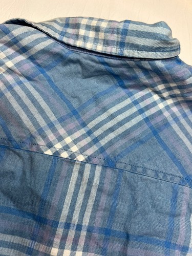 Art Class Girls Blue Plaid Button Up Long Sleeve Shirt Size M (8) NWT - Picture 7 of 7