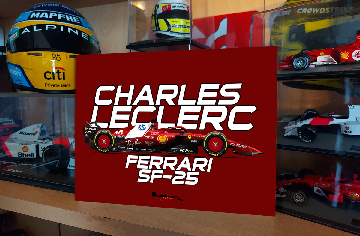 F1 2025 Artwork Metal Sign Lando Hamilton Leclerc Antonelli F1