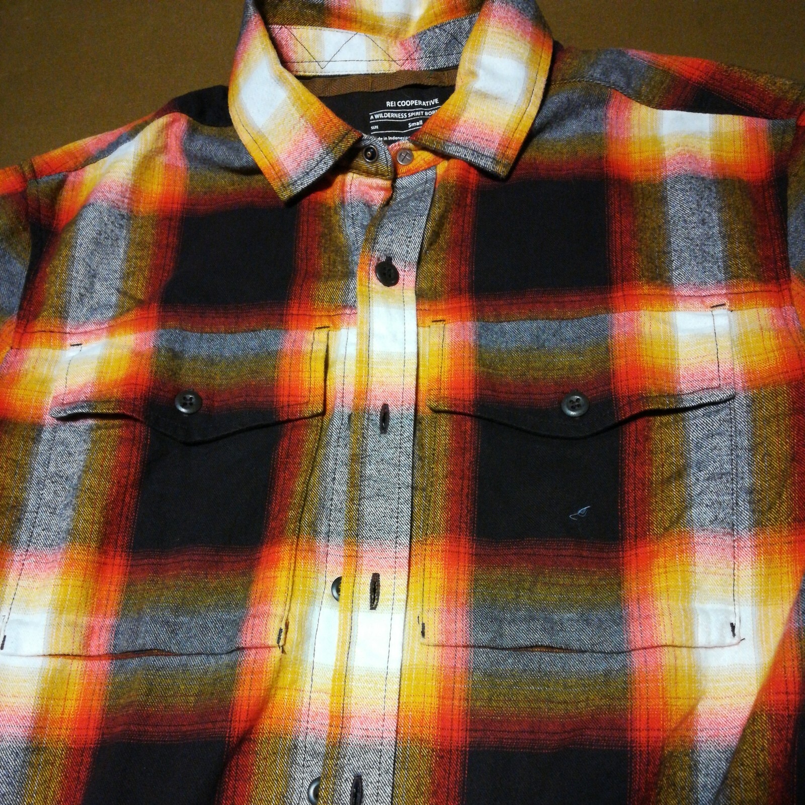 REI Cooperative Plaid Flannel Shirt Long Sleeve Butto… Gem