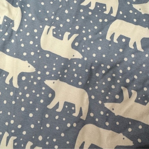 Hanna Andersson Kids Holiday Long Pajama Set Snowy Polar Bear on North Air 12 - Picture 3 of 7