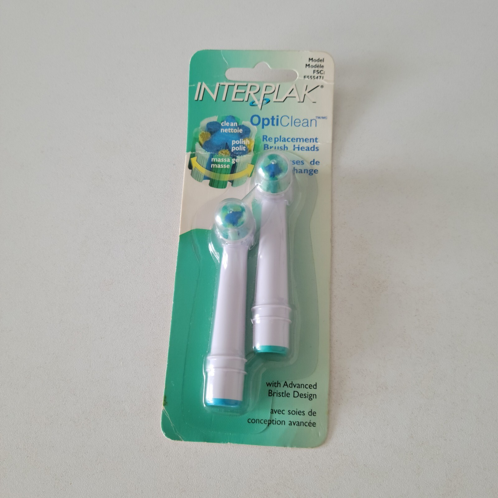 Interplak by Conair OptiClean Replacement Brush Heads 2 Pack Sealed eBay