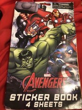 MARVEL AVENGERS STICKER BOOK 4 Pages NEW