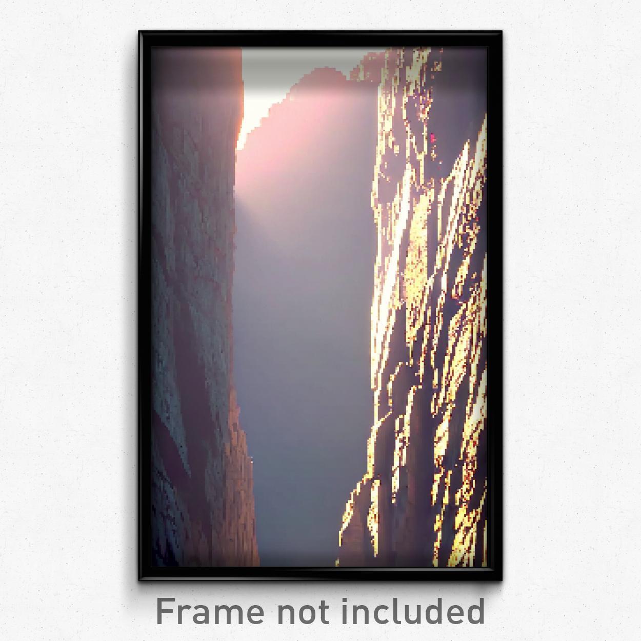 Pixel Art Poster - Grandiose Crack (8 Bit Psychedelic Trippy Video Game Print)