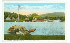 LAKE WINNIPESAUKEE,NEW HAMPSHIRE-THE WEIRS FROM INTERLAKEN PARK-W/B-#104850(NH-L