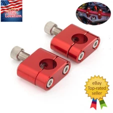 CNC HandleBar Fat Bar Risers Mount Clamp Adapter Universal 7/8'' 22mm Motorcycle