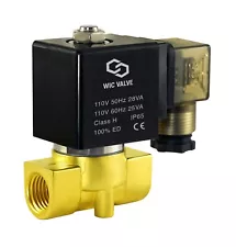 3/8" Brass Fast Response Direct Acting Electric Solenoid Valve 110V AC NC