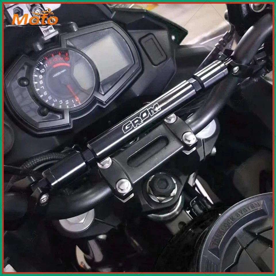 7/8″ 22mm Crossbar Handlebar Brace Clamp Balance Bar For HONDA Grom 125 MSX125 - Image 2 of 4