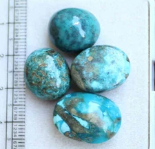 63.80 Ct. 15*19.5 Mm Natural Oval Cabochon Kingman Blue Turquoise Loose Gemstone