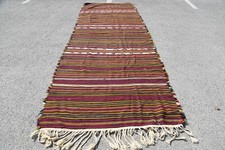 4,7x13,5 ft Rug, Turkish Vintage Rug, Red Kil...
