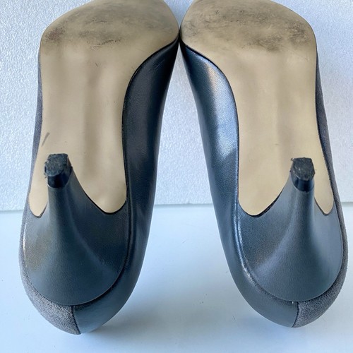 Hush Puppies Women’s US Sz 9W Gray Vintage Kitten Heel Pumps Secretary 80s USA - Picture 9 of 13