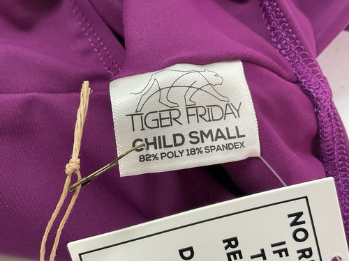 Body danza viola TIGER FRIDAY Taglia bambino piccola. NUOVO. - Foto 8 di 9
