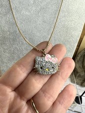 Hello Kitty Necklace Sanrio 2024 rhinestone JCM goldtone