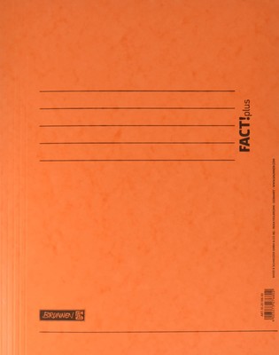 Brunnen FACT!Plus A4 File/Folder, Made of Thick Pressed Cardboard Orange