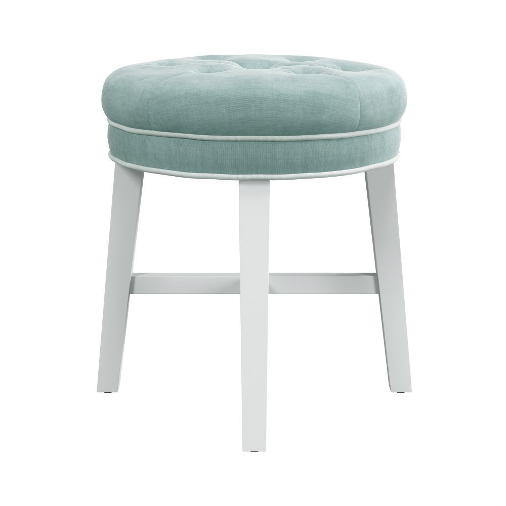 18 Sophia Tufted Деревянный туалетный столик без спинки Spa Blue - Мебель из Хиллсдейла