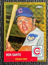 🔥1/1! RON SANTO 2022 TOPPS CHROME PA GOLD XFRACTOR #'D 50/50!🔥CUBS HOF!