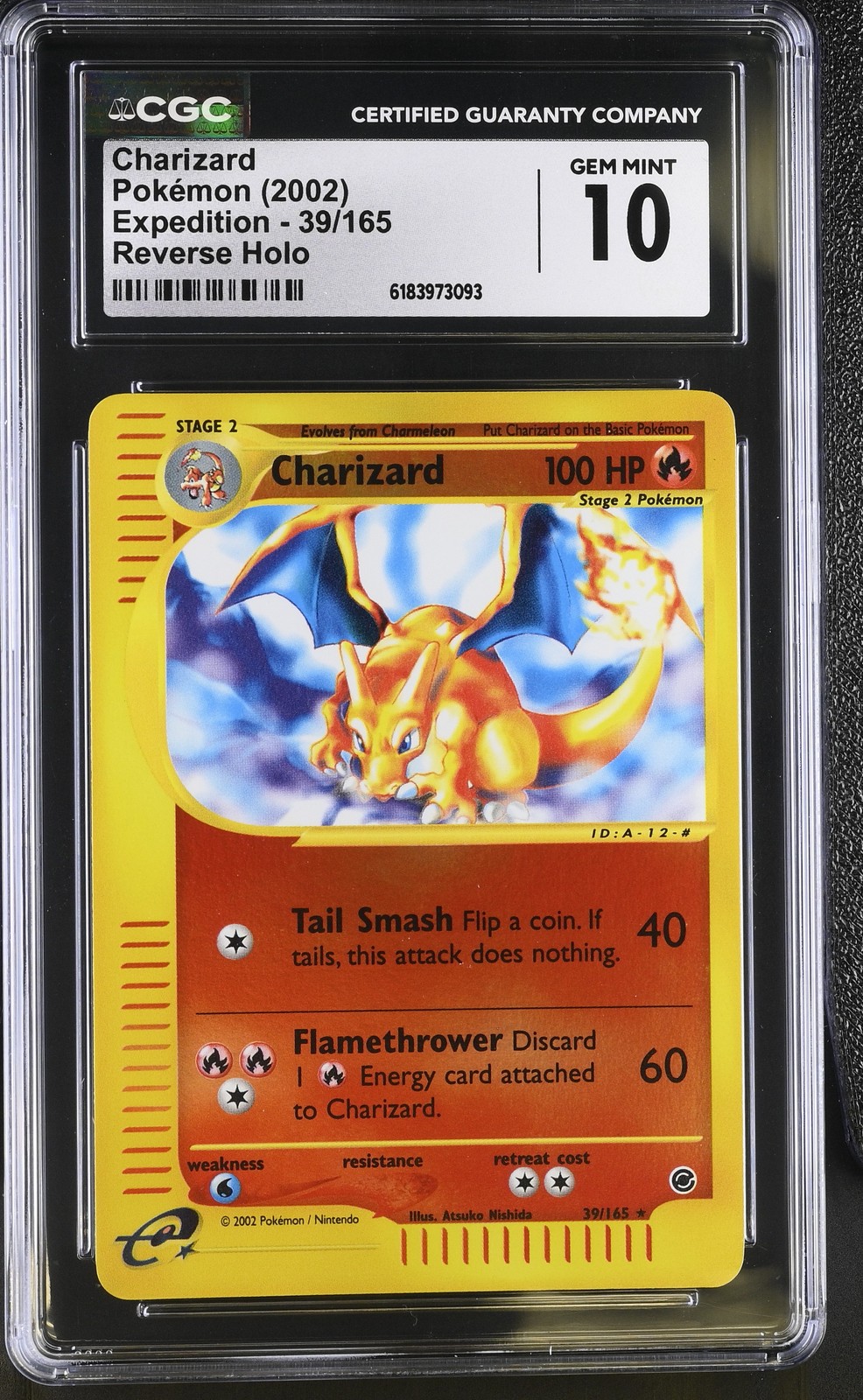 CGC 10 GEM MINT Charizard 39/165 Expedition Reverse Holo Pokemon Card