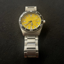 Citizen Eco-Drive Herren Armbanduhr Quarz gelb, Edelstahl …