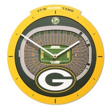 YouTheFan NFL Green Bay Packers 3D StadiumView Clock