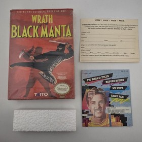 Wrath of the Black Manta Nintendo NES - Solo caja con tarjeta de registro - Shrink (sin juego)
