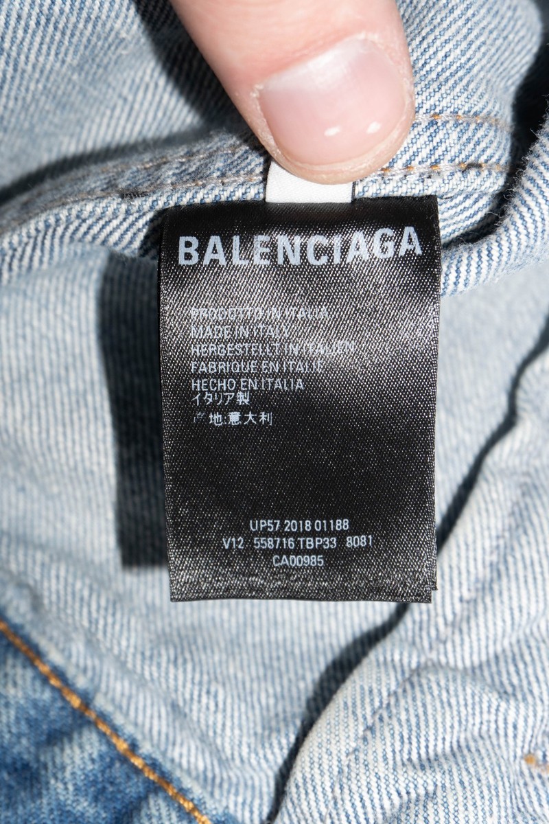 Balenciaga SS19 Oversized Graffiti Denim Jacket 52 Demna Era RARE
