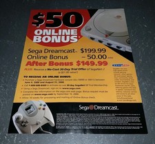 Sega Dreamcast Poster Store Display Promo Advertisement VINTAGE ORIGINAL 2000