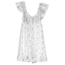 NWT Mable Dress Floral Babydoll Romantic Boho Ethereal Summer Sheer Mini Medium