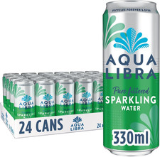 Aqua Libra Sparkling Water - 330ml, 24 Pack Refreshing Bubbles!