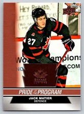 Jack Matier 2023-24 2023 Upper Deck Team Canada Juniors #77 Rose Gold
