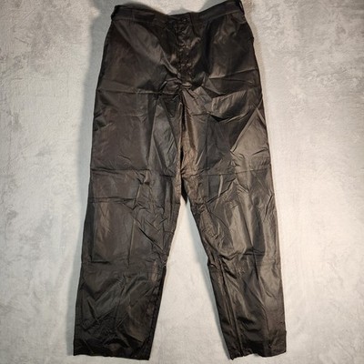 Ray Cook Pants Mens Medium Black Golf Tech Waterproof Rain Gear Zip Ankle