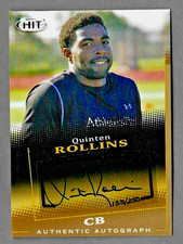 QUINTEN ROLLINS 2015 SAGE HIT SP GOLD ROOKIE AUTOGRAPH CARD #A2 135/250