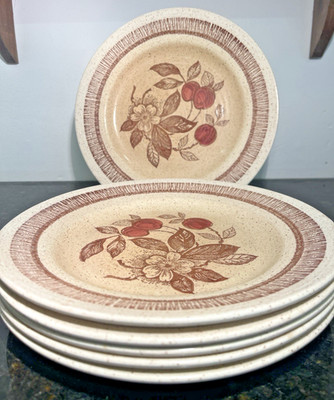 Churchill Homespun Kirsche Reife Teller Set 6 Stonecast England