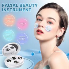 2in1 Electric Facial  Eye Beauty Massager EMS with Gel Patch Red Light Therapy