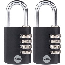 2 Pack 4 Digit Combination Lock Outdoor Waterproof Padlock for School Gym Loc...