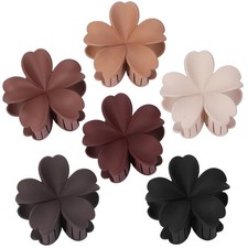 Durable 6 Pcs Hawaiian Hair Clips   Floral Claw Design for Everyday Elegance
