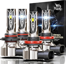 9005 H11 Bulb Combo, 6500K 800 Brighter, 4 Pack