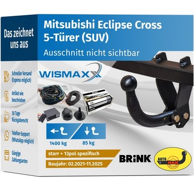 ANHÄNGERKUPPLUNG starr für Mitsubishi Eclipse Cross 21-25 +13pol E-Satz BRINK