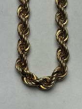 9ct 375 Chunky Yellow Solid Gold Rope Chain 19" 12.5g 6mm Hallmarked Necklace