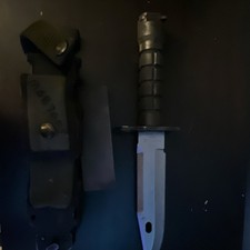 Phrobis M9 Combat Survival Knife Bayonet Stainless Steel Clip Point w/ Sheath