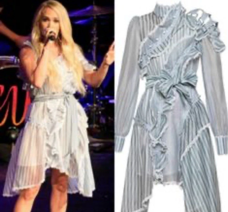 Vestido The MINKA Collection Azul Victoriano Volantes Talla S Instagram Favorito Nuevo sin Etiquetas Foto 2 de 4