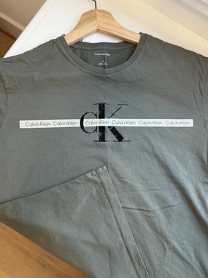 Calvin Klein Jeans Green CK Logo Graphic Print Crew Neck Short Sleeve T-Shirt M