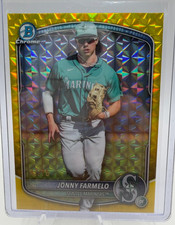 2025 Bowman Draft Jonny Farmelo Yellow Reptilian Refractor /75 #BDC-163